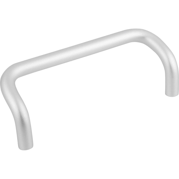 Pull Handle Angled A=180, L=190, H=45, Aluminum Natural Anodized, D=M05